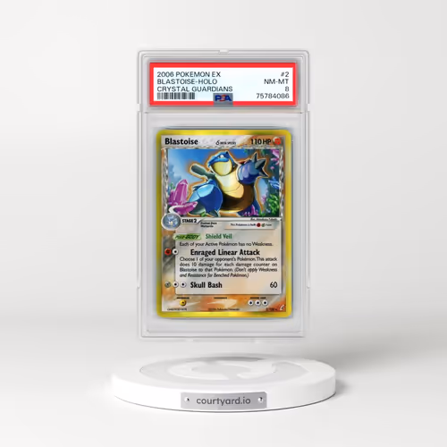2006 Pokémon EX Crystal Guardians #2 Blastoise - Holo (PSA 8 NM-MT)