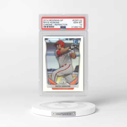 2014 Bowman Draft Picks #CDP122 Rhys Hoskins - Chrome-Refractor (PSA 10 GEM MINT)