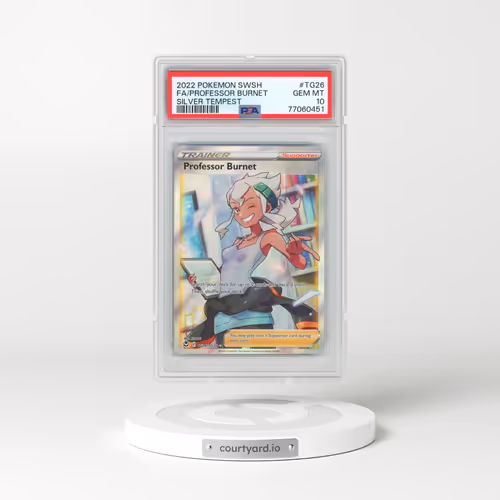 2022 Pokémon Sword & Shield Silver Tempest #TG26 Professor Burnet - Full Art (PSA 10 GEM MINT)