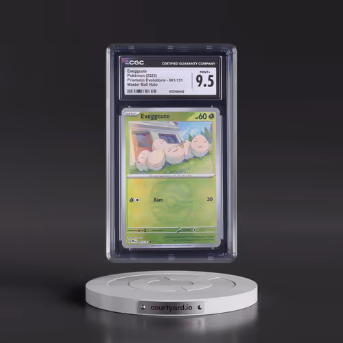 2025 Pokémon Pre EN-Prismatic Evolutions #001 Exeggcute - Reverse Holo Master Ball (CGC 9.5 MINT+)