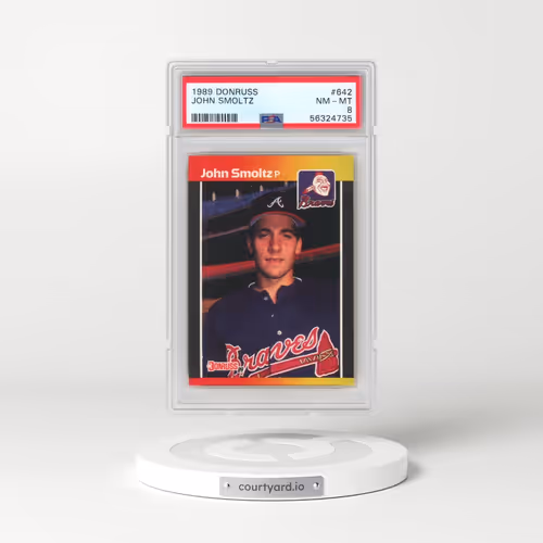 1989 Donruss #642 John Smoltz (PSA 8 NM-MT)
