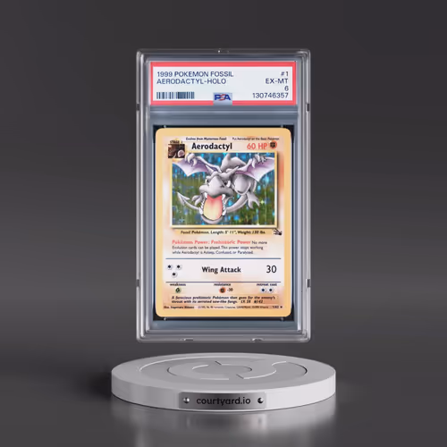 1999 Pokémon Fossil #1 Aerodactyl - Holo (PSA 6 EX-MT)