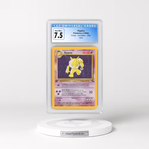 1999 Fossil #8 Hypno - 1st Edition Holo (CGC 7.5 NM+)