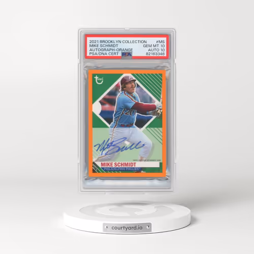 2021 Topps Brooklyn Collection Autograph #MS Mike Schmidt - Orange (PSA 10 GEM MINT)
