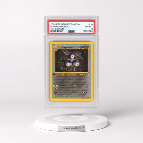 2001 Pokémon Neo Revelation #10 Magneton - 1st Edition Holo (PSA 8 NM-MT)