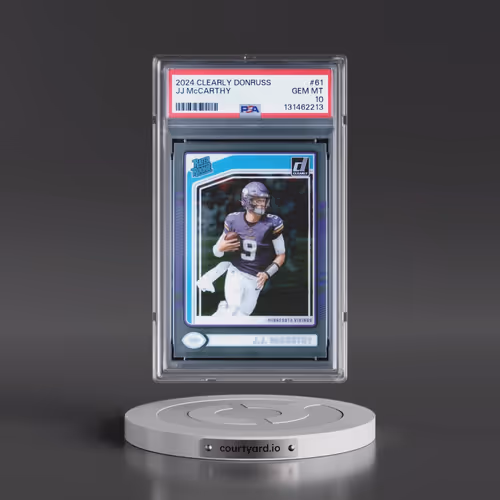 2024 Panini Clearly Donruss #61 JJ McCarthy (PSA 10 GEM MINT)