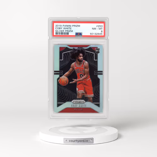 2019 Panini Prizm #253 Coby White - Silver Prizm (PSA 8 NM-MT)