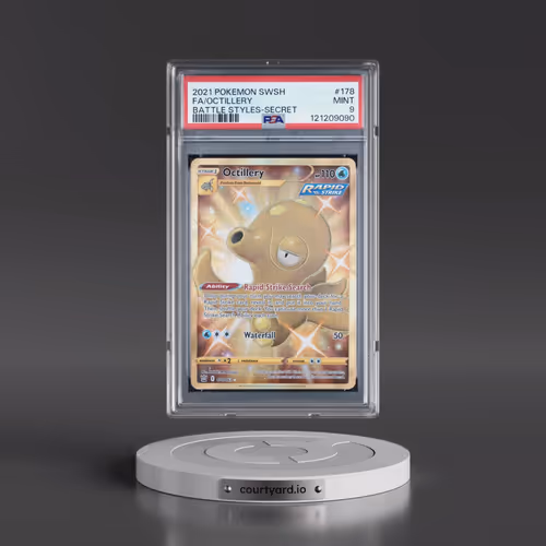 2021 Pokémon Sword & Shield Battle Styles #178 Octillery - Full Art Secret (PSA 9 MINT)