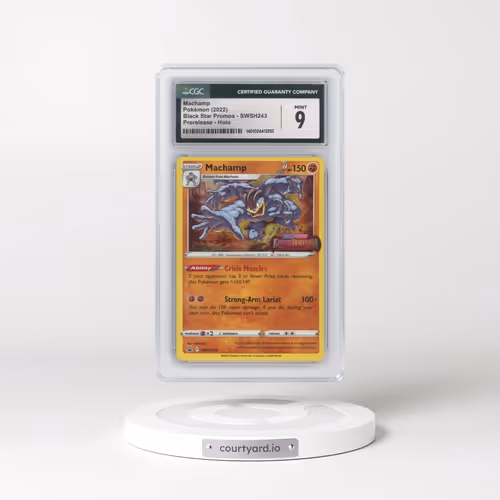 2017 Black Star Promos - Sword & Shield #SWSH243 Machamp - Lost Origin Prerelease (Holo) (CGC 9 MINT