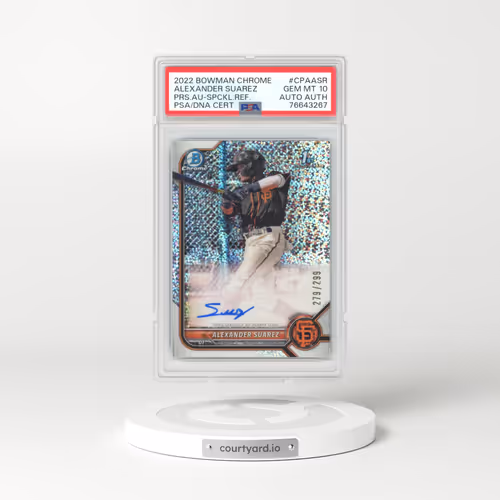 2022 Bowman Chrome Prospect Autographs #CPAASR Alexander Suarez - Speckle Refractor (PSA 10 GEM MINT)