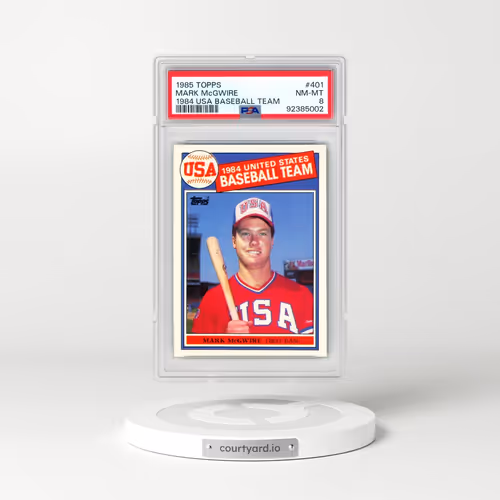 1985 Topps #401 Mark McGwire - 1984 USA Baseball Team (PSA 8 NM-MT)