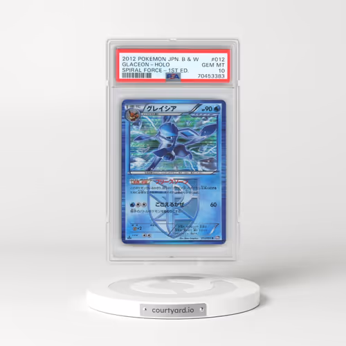 2012 Pokémon Black & White Spiral Force #012 Glaceon - 1st Edition Holo (PSA 10 GEM MINT)