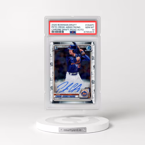 2020 Bowman Draft Chrome Draft Picks Autographs #CDAPC Pete Crow-Armstrong (PSA 10 GEM MINT)