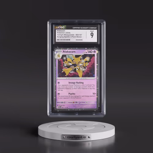 2024 Twilight Masquerade - TWM EN #082/167 Alakazam - Surging Sparks 3-Pack Blister (Cosmos Holo) (C