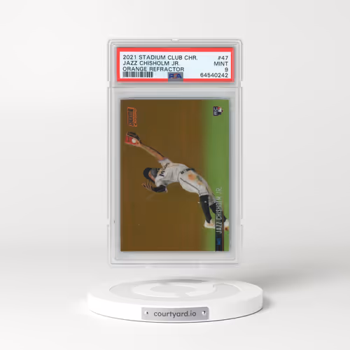 2021 Topps Stadium Club Chrome #47 Jazz Chisholm Jr. - Orange Refractor (PSA 9 MINT)