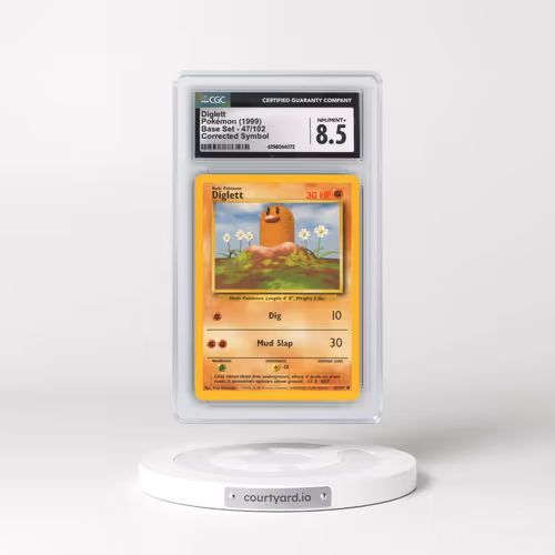 1999 Base Set #47/102 Diglett - Corrected Symbol (CGC 8.5 NM-MT+)