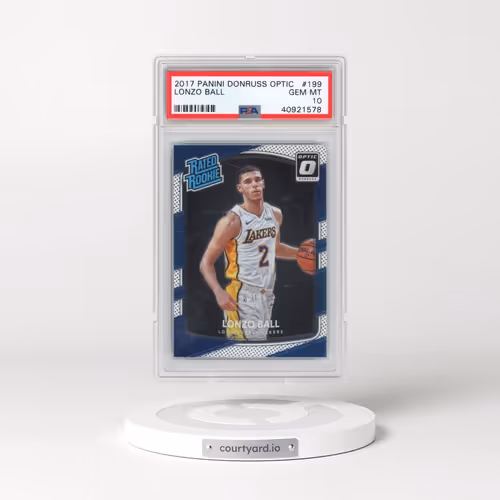 2017 Panini Donruss Optic #199 Lonzo Ball (PSA 10 GEM MINT)