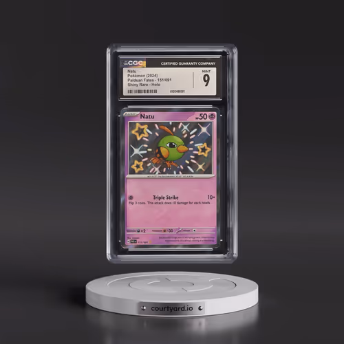 2024 Pokémon Paf EN-Paldean Fates #151 Natu - Shiny Rare (CGC 9 MINT)