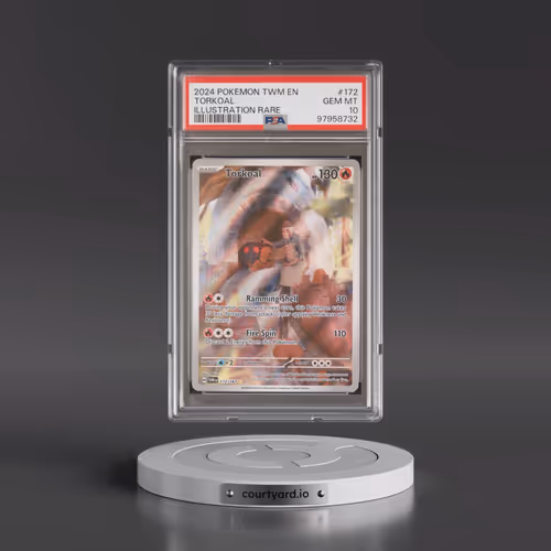 2024 Pokémon Twm EN-Twilight Masquerade #172 Torkoal - Illustration Rare (PSA 10 GEM MINT)
