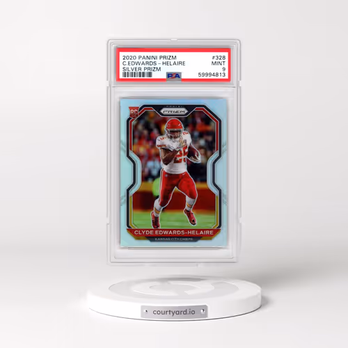 2020 Panini Prizm #328 Clyde Edwards-Helaire - Silver Prizm (PSA 9 MINT)