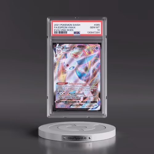 2021 Pokémon Sword & Shield Evolving Skies #065 Espeon Vmax - Full Art (PSA 10 GEM MINT)