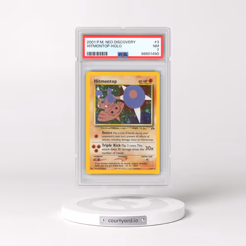2001 Pokémon Neo Discovery #3 Hitmontop - Holo (PSA 7 NM)