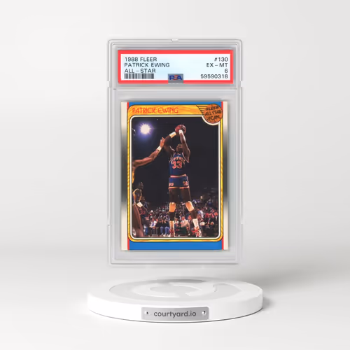 1988 Fleer #130 Patrick Ewing - All-Star (PSA 6 EX-MT)