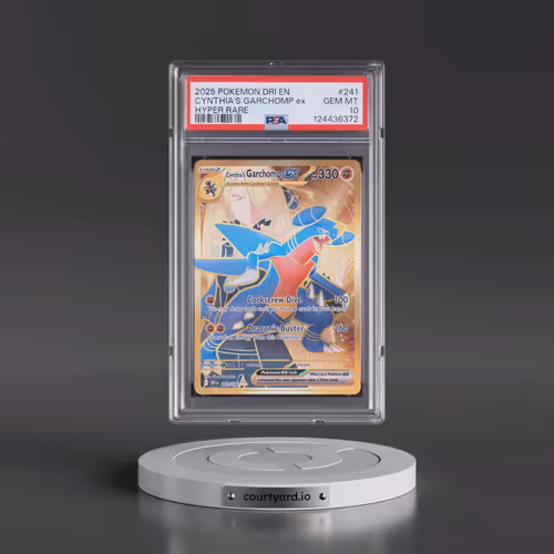 2025 Pokémon Dri EN-Destined Rivals #241 Cynthia's Garchomp EX - Holo Hyper Rare (PSA 10 GEM MINT)