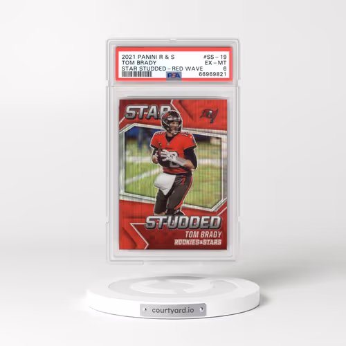 2021 Panini Rookies & Stars Star Studded #SS-19 Tom Brady - Red Wave (PSA 6 EX-MT)