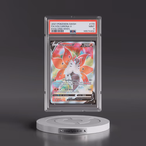 2021 Pokémon Sword & Shield Evolving Skies #170 Volcarona V - Holo Full Art (PSA 9 MINT)
