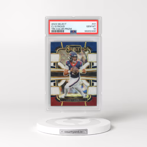2023 Panini Select #41 CJ Stroud - Tri-Color Prizm (PSA 10 GEM MINT)