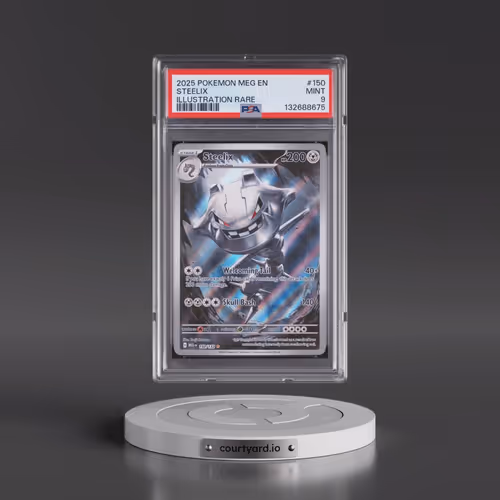 2025 Pokémon Meg EN-Mega Evolution #150 Steelix - Illustration Rare (PSA 9 MINT)