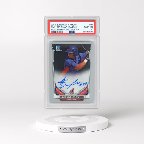 2014 Bowman Chrome Autograph Prospects #AS Anthony Santander (PSA 10 GEM MINT)