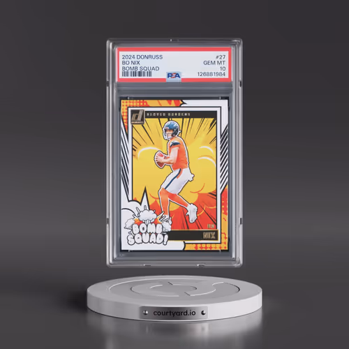 2024 Panini Donruss Bomb Squad #27 Bo Nix (PSA 10 GEM MINT)
