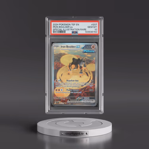 2024 Pokémon Tef EN-Temporal Forces #207 Iron Boulder EX - Holo Special Illustration Rare (PSA 10 GE