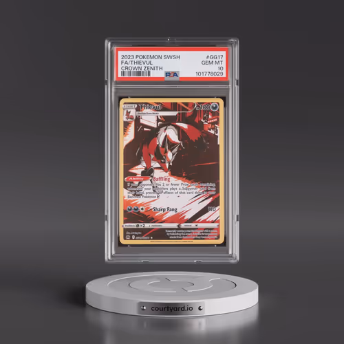 2023 Pokémon Sword and Shield Crown Zenith #GG17 Thievul - Full Art (PSA 10 GEM MINT)