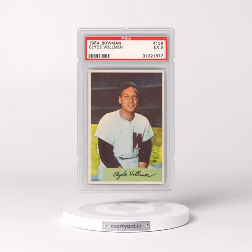 1954 Bowman #136 Clyde Vollmer (PSA 5 EX)