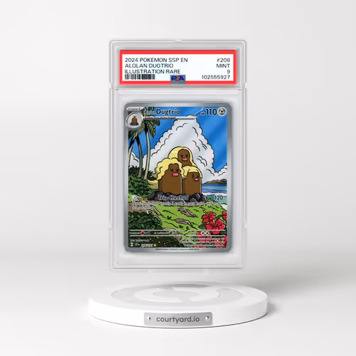 2024 Pokémon Ssp EN-Surging Sparks #208 Alolan Dugtrio - Illustration Rare (PSA 9 MINT)