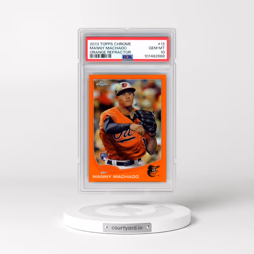 2013 Topps Chrome #12 Manny Machado - Orange Refractor (PSA 10 GEM MINT)