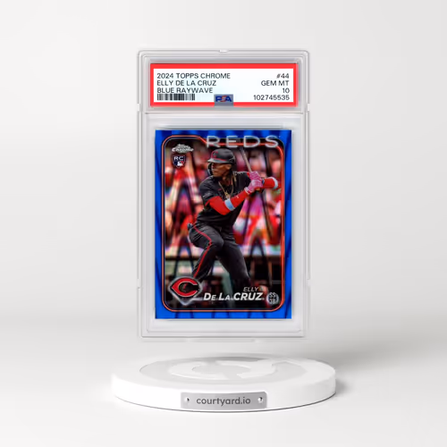2024 Topps Chrome #44 Elly de La Cruz - Blue Raywave (PSA 10 GEM MINT)