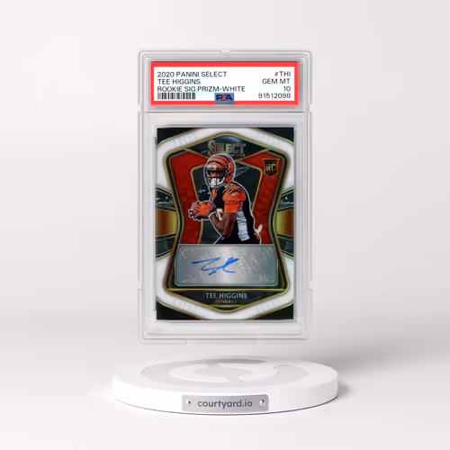 2020 Panini Select Rookie Signatures #THI Tee Higgins - White (PSA 10 GEM MINT)