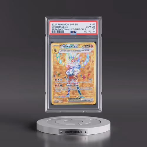 2024 Pokémon Svp EN-SV Black Star Promo #163 Cinderace EX - Holo Terapagos EX Ultra-Premium Collecti