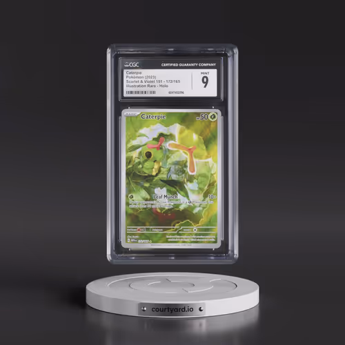 2023 Scarlet & Violet 151 - MEW EN #172/165 Caterpie - Illustration Rare Holo (CGC 9 MINT)