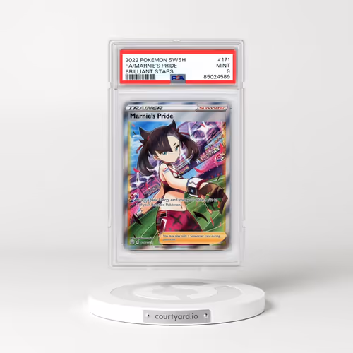 2022 Pokémon Sword & Shield Brilliant Stars #171 Marnie's Pride - Full Art (PSA 9 MINT)