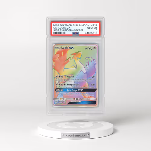 2018 Pokémon Sun & Moon Lost Thunder #227 Lugia GX - Holo Full Art Secret (PSA 10 GEM MINT)