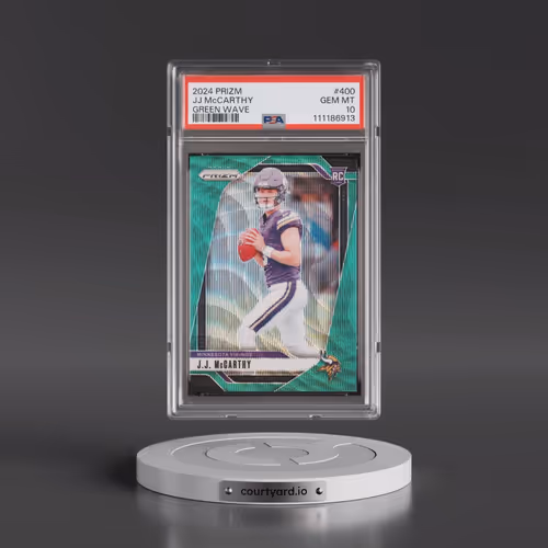 2024 Panini Prizm #400 JJ McCarthy - Green Wave (PSA 10 GEM MINT)