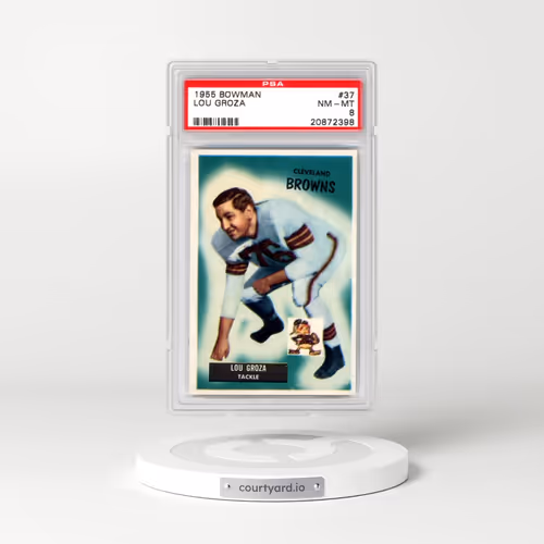 1955 Bowman #37 Lou Groza (PSA 8 NM-MT)