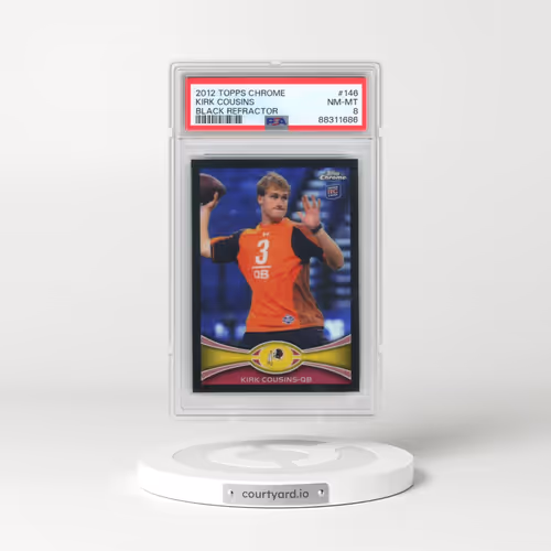 2012 Topps Chrome #146 Kirk Cousins - Black Refractor (PSA 8 NM-MT)