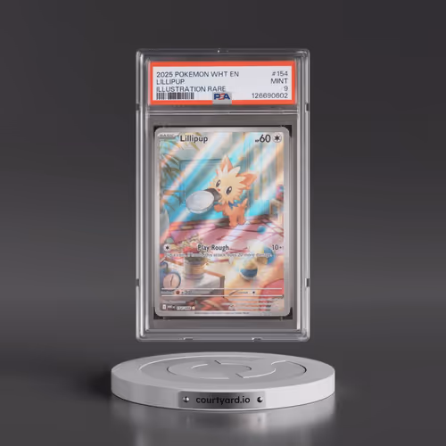 2025 Pokémon Wht EN-White Flare #154 Lillipup - Illustration Rare (PSA 9 MINT)