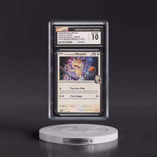 2025 Destined Rivals - DRI EN #149/182 Team Rocket's Meowth - Team Rocket's Mewtwo ex Box (Cosmos Ho